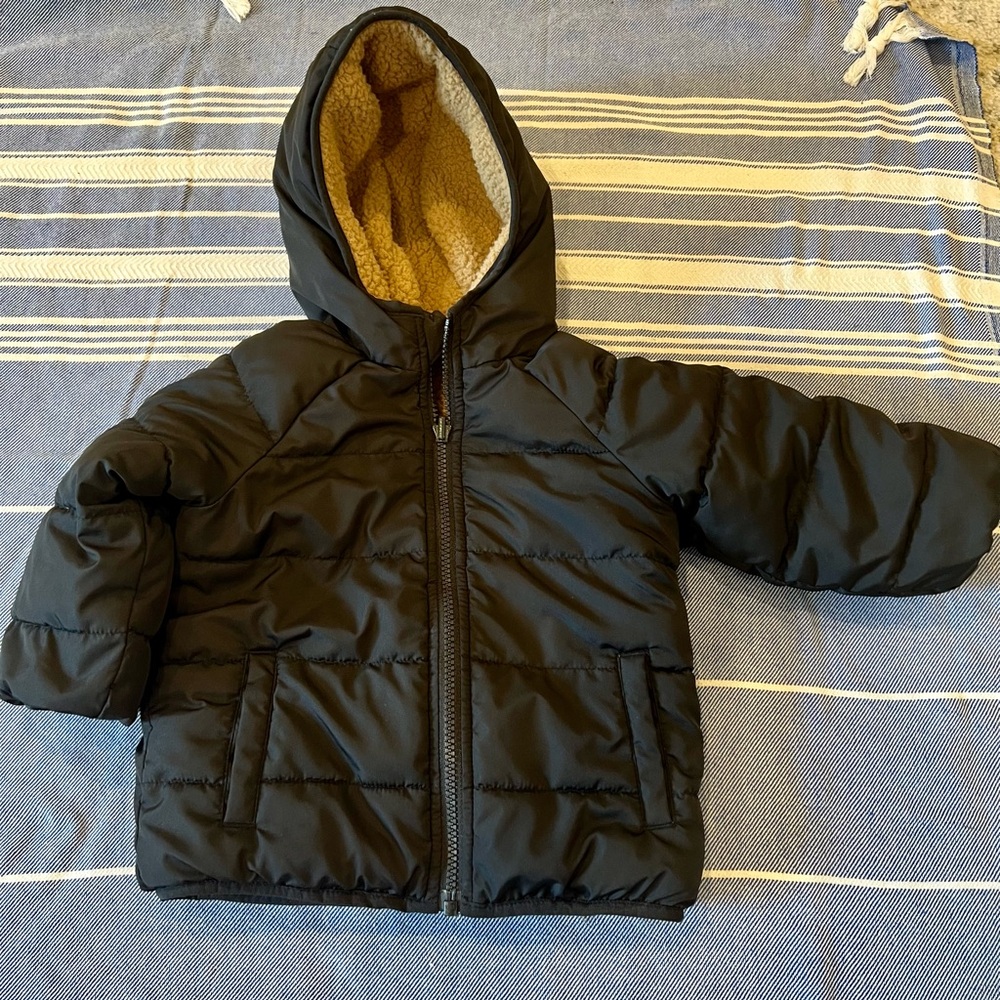 Old Navy Reversible Sherpa/Puffer Jacket - Brown/Black